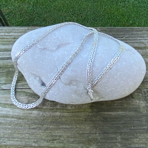 Silver plated chain necklace 18 inches 3 mm wide - Picture 3 of 4